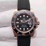 High Quality Rolex Submariner Rolex Rubber Strap Watch Rose Gold 40mm